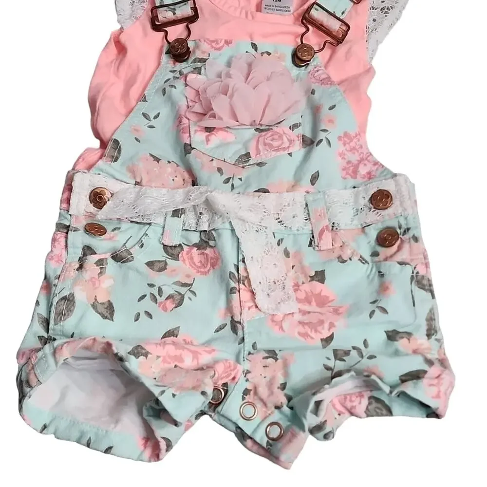 Little Lass Coveralls with Coordinating Top - Picture 3 of 8
